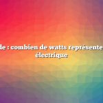 Réponse rapide : combien de watts représente une sécheuse électrique